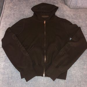Chrome hearts zip up cashmere sweatshirt